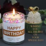 Comluge Handmade 9oz Lavender-Scented Birthday Candle Gift for Him, Her, Parents & Friends - Image 4