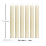 DEYBBY 8-inch Dripless Beeswax Taper Candles - Smokeless, 4-Hour Burn Time, Flat Top (Pack of 6) - Image 3