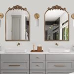 OUSHUAI Vintage Baroque Gold Brass Mirror, 19"x27", Elegant Wall Decor for Bathroom, Living Room, Hallway. - Image 7