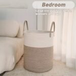 JMvicyroam 60L Large Woven Laundry Basket – Cotton Rope Storage for Blankets, Toys, Clothes, and Nursery Decor. - Image 4