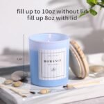REISEN 12-Pack Assorted Blue Candle Jars - 10oz Frosted Glass Containers with Bamboo Lids for DIY Gifts and Storage. - Image 3