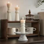 3-Piece Soy Wax Pillar Candles Set - Handmade Ribbed Design for Modern Decor & Gifts, Long-Lasting (White) - Image 7
