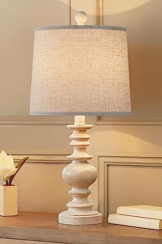 41iUZ3hPXsL._SL500_.jpg BOBOMOMO 20.5" Farmhouse Resin Lamps for Bedrooms & Living Rooms - Ideal Side Table Lighting (1 Pack) - Image 2