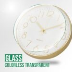 Bakbrand 12-Inch Silent Wall Clock - Modern Gold Quartz Clock for Home, Office, and School Decor - Image 5