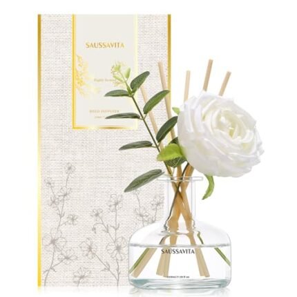 Reed Diffusers Set, 7.10 oz Flower Scented Diffuser with 7 Sticks, Long Lasting Home Fragrance for 120 Days, Perfect for Bathroom, Shelf Decor, Air Fresheners