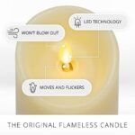 Luminara Flameless LED Ivory Pillar Candles Set of 3 – Safe, Remote-Controlled, Timer-Enabled, Realistic Glow. - Image 4