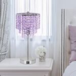 3-Way Dimmable USB Bedside Crystal Lamp with Dual Charging Ports & B11 LED Bulb - Lavender Silver Accent for Bedroom & Office - Image 7