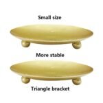 YYaaloa Gold Decorative Iron Candle Holders 2-Pack - 4.33'' Stands for LED, Wax Candles & Incense. Ideal for Weddings & Spa. - Image 2