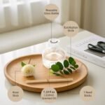 7.10 oz Flower Scented Reed Diffuser Set with 7 Sticks – Long-Lasting Home Fragrance for 120 Days, Ideal for Bathroom and Shelf Decor. - Image 6