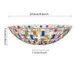 MAGCOLOR Hand-Painted Woven Glass Crystal Bowl: Colorful Centerpiece for Home, Office, Weddings, Snacks & Desserts. - Image 2