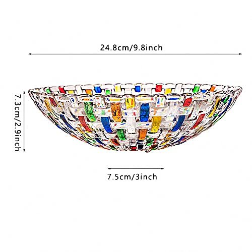 41lorEkaKL._SL500_.jpg MAGCOLOR Hand-Painted Woven Glass Crystal Bowl: Colorful Centerpiece for Home, Office, Weddings, Snacks & Desserts. - Image 2