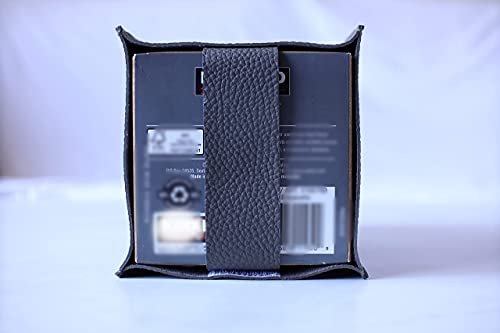 41lq34DOjXS._SL500_.jpg Square PU Leather Tissue Box Cover with Bottom Belt by Carrot's Den | Decorative Organizer for Home & Office - Beige - Image 5