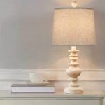 BOBOMOMO 20.5" Farmhouse Resin Lamps for Bedrooms & Living Rooms - Ideal Side Table Lighting (1 Pack) - Image 8