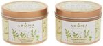 Aroma Naturals Tin Candle Set: Patchouli & Frankincense Natural Soy for Meditation, 2 Count. - Image 2