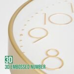 Bakbrand 12-Inch Silent Wall Clock - Modern Gold Quartz Clock for Home, Office, and School Decor - Image 6