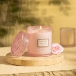 LA JOLIE MUSE Rose Noir & Oud Candle, 19 Oz - Pink Rose Scented Gift, Long-Lasting Large Candle - Image 3