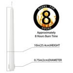 24-Pack 10-Inch Dripless Taper Candles – White, Unscented, Smokeless, Long-Lasting 8-Hour Burn, Paraffin Wax. - Image 3
