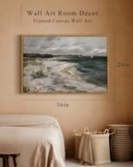 InSimSea Coastal Wall Art - Framed Seaside Landscape Print for Modern Farmhouse Decor, 24"x36" - Image 5