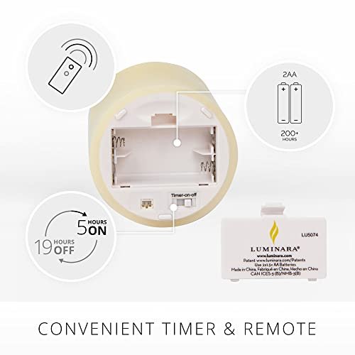 41pb5KyBnKL._SL500_.jpg Luminara Flameless LED Ivory Pillar Candles Set of 3 – Safe, Remote-Controlled, Timer-Enabled, Realistic Glow. - Image 5