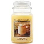 Village Candle Maple Butter Large Glass Apothecary Jar Scented Candle, 21.25 oz, Yellow
