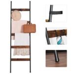 ELYKEN Blanket Ladder: 5-Tier Quilt Display with 4 Removable Hooks for Rustic Farmhouse Decor. - Image 8