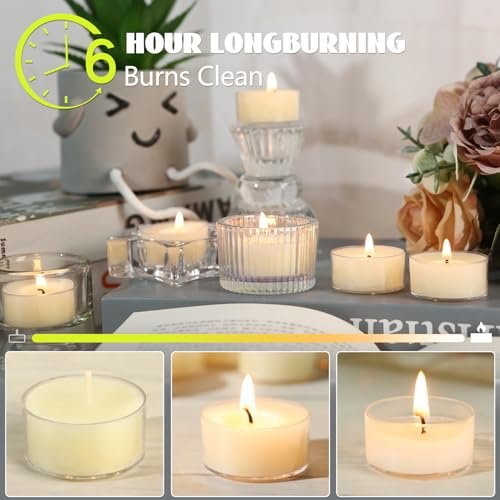 41rJooU06ZL._SL500_.jpg 24-Pack Natural Beeswax Tealight Candles - 100% Pure, 4-Hour Burn, Smokeless & Air Purifying. - Image 3