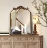 OUSHUAI Vintage Baroque Gold Brass Mirror, 19"x27", Elegant Wall Decor for Bathroom, Living Room, Hallway. - Image 5