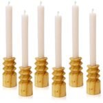 DEYBBY 8-inch Dripless Beeswax Taper Candles - Smokeless, 4-Hour Burn Time, Flat Top (Pack of 6) - Image 6