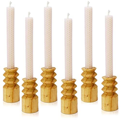 41sDpdK7CL._SL500_.jpg DEYBBY 8-inch Dripless Beeswax Taper Candles - Smokeless, 4-Hour Burn Time, Flat Top (Pack of 6) - Image 6