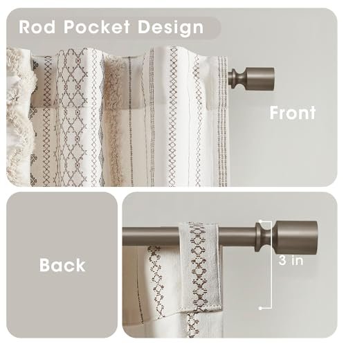 41sFsmjD0RL._SL500_.jpg INK+IVY Imani 100% Cotton 50"x84" Chenille Stripe Curtain - Mid-Century Rod Pocket Drape, Ideal for Living Room & Bedroom Privacy. - Image 5