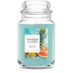 Yankee Candle Large Jar Scented Candle with up to 150 Hour Burn Time, Premium Plant Wax Blend for Consistent Burn, 22 oz Jar Candle with Room Filling Fragrance, Bahama Breeze