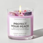 Scented Candles for Women - Lavender Lemon Aromatherapy Candle with Crystals, Mothers Day Gifts, 10oz Soy Candles for Home Scented, Gifts for Women Friend Mom Birthday Christmas