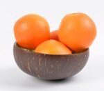 ChezMax Natural Coconut Bowl with Mother of Pearl Inlays - Stylish Blue-Gold Key & Snack Holder - Image 5