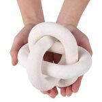 Boho Wood Knot Chain Link Decor - 3 Hand-Carved Wooden Links for Modern Farmhouse Style - Image 3