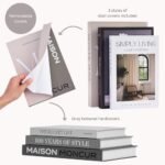 MONCUR HOME Decorative Coffee Table Books — Mid-Century Modern Fake Books for Stylish Shelf Décor, Set of 3 - Image 3