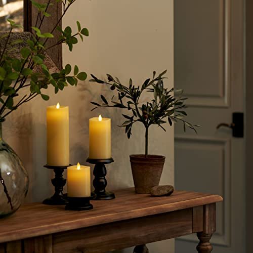 41wvD3-XmL._SL500_.jpg Luminara Flameless LED Ivory Pillar Candles Set of 3 – Safe, Remote-Controlled, Timer-Enabled, Realistic Glow. - Image 7