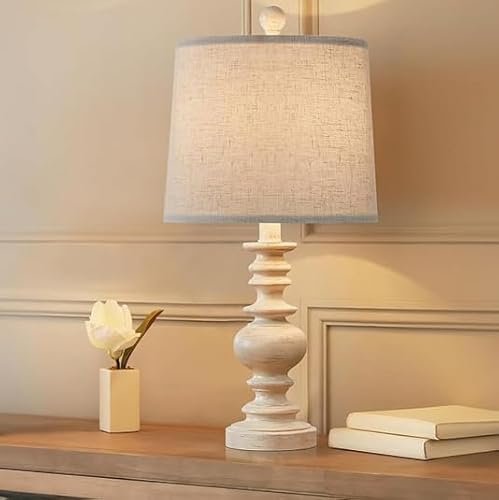 BOBOMOMO 20.5" Farmhouse Resin Lamps for Bedrooms & Living Rooms BOBOMOMO Resin 20.5" Farmhouse Lamps for Bedrooms Retro Side Table Lamps Bedside Lamp for Side Nightstand Living Room,Suitable for Decorating Small Areas(1 Pack)