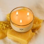 DEYBBY Large Beeswax Jar Candle - 3 Wick Natural Honey Scented Candle Gift - 22 Hours Burn Time - Image 4
