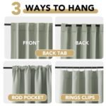 H.VERSAILTEX Blackout Curtains - Thermal Insulated Room Darkening Drapes, 52x84 Inch, Light Sage, Set of 2 for Living Room & Bedroom. - Image 4
