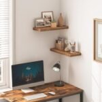 HOOBRO Wall-Mounted Floating Shelves Set of 2, 15.7" Rustic Brown Shelves for Bathroom, Kitchen, Office, and More. - Image 6