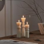 3-Piece Soy Wax Pillar Candles Set - Handmade Ribbed Design for Modern Decor & Gifts, Long-Lasting (White) - Image 5