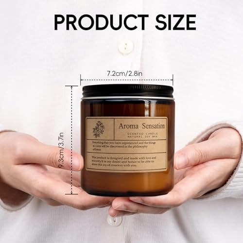 41xiwOZX2TL._SL500_.jpg ARCASA Organic Lavender Candles - Non-Toxic Soy Candles for Home, Stress Relief & Meditation (7oz) - Image 5