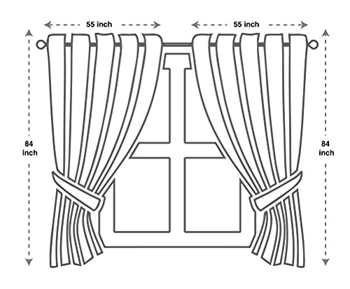41y6TywS1fS._SL500_.jpg GLORY RUGS Jacquard Luxury Brown Curtain Set with Valance – 2 Panels, 55x84 inches for Bedroom, Living Room, Dining Room - Image 5