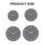 Cicininc Gray Silent Non-Ticking Wall Clock (8 Inch) - Ideal for Home, Office, School, Kitchen, and Hotel Décor. - Image 3