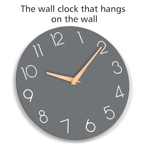 41yPXQCZzdL._SL500_.jpg Cicininc Gray Silent Non-Ticking Wall Clock (8 Inch) - Ideal for Home, Office, School, Kitchen, and Hotel Décor. - Image 8
