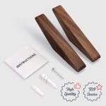 COCOYA 2-Pack Wall-Mounted Wood Hooks: Minimalist Walnut Design for Entryway, Perfect for Hats, Bags, Coats, and Towels. - Image 7