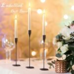 MUZISST Matte Black Candle Holders Set of 6 - Stylish Taper Candlestick Holders for Home Decor - Image 5