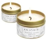 Vanilla Scented Candle Gifts for Women (2 Pack for Gold) - 2 Oz - 15 Hour Burn Time Long Lasting Candle,All Natural, Soy Candles, Soothe