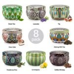 Aromatherapy Candle Set - 8 Pack, 160H Burn, Stress Relief, Ideal for Yoga, Meditation, Travel & Gifts. - Image 2