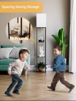 Corner Floor Lamp with Shelves & 3 CCT LED Bulb - Etagere Organizer for Living Room & Bedroom - Image 4